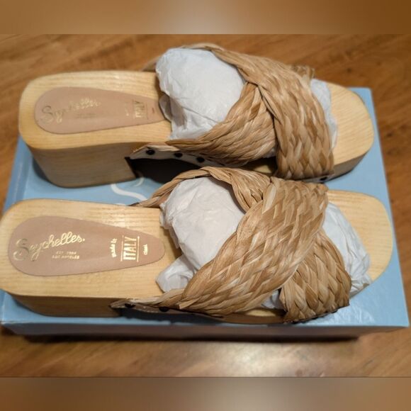NEW Seychelles Warm Waters Natural Raffia Sandals Size 8 - Picture 5 of 6